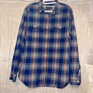 Nice! Mens J Crew New York 100% Cotton Plaid Shirt {large}